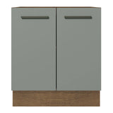 Gabinete Bajo 70 x 60 cm 2 Puertas (Sin Encimera) Marrón/Gris Agata