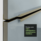 Gabinete Bajo 80 cm 2 Cajones Blanco/Gris Lux Madesa