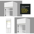 Mueble para Horno 70 cm 3 Puertas Blanco Glamy Madesa