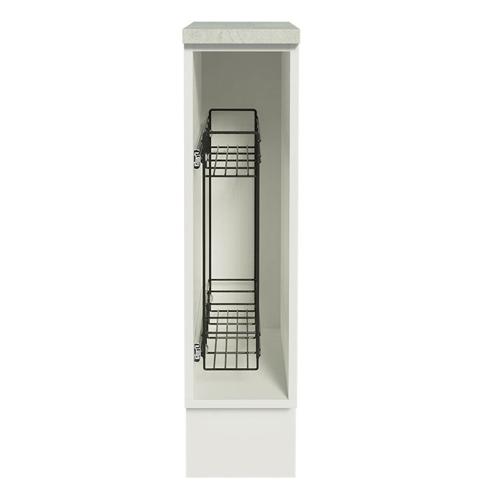 Gabinete Especiero para Cocina 20cm Blanco (Con Encimera) Glamy y Agata