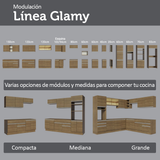 Mueble Esquinero 1 Puerta (Sin Encimera) Marrón Glamy Madesa
