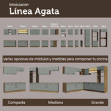 Mueble Esquinero 1 Puerta (Sin Encimera) Marrón/Gris Agata Madesa