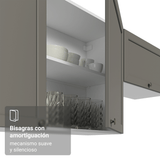 Gabinete Superior 100 cm 1 Puerta Abatible Blanco/Gris Vik Madesa