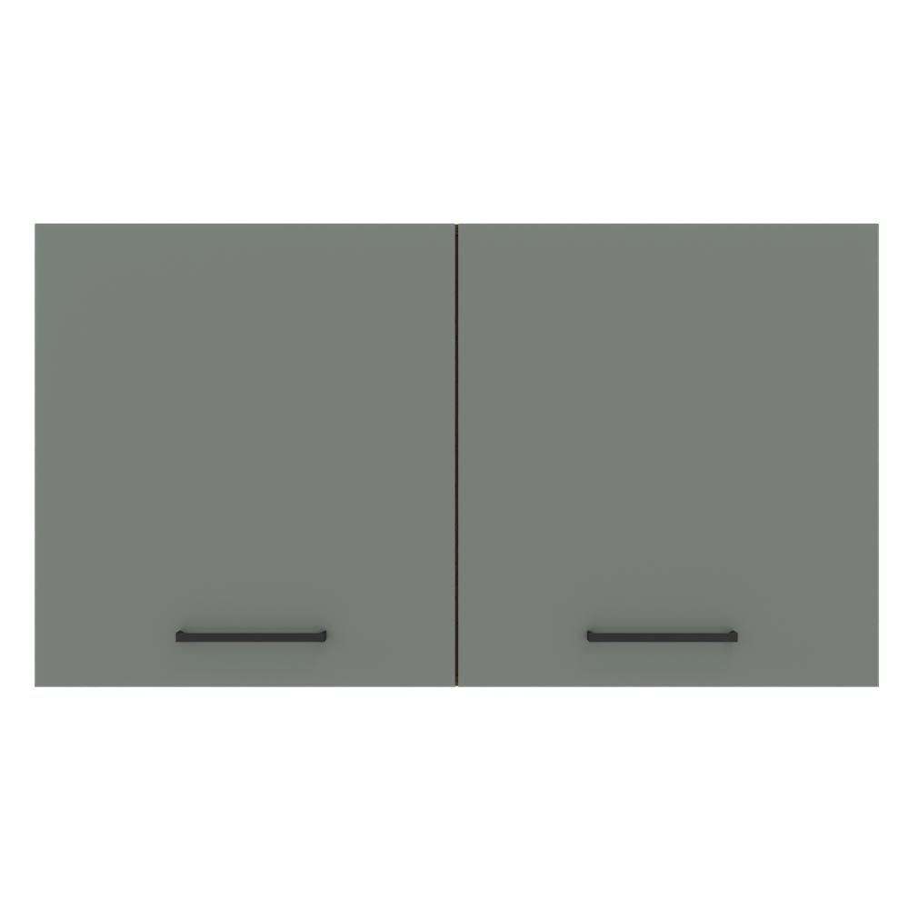 Gabinete Superior 120 cm 2 Puertas Agata Marrón/Gris