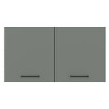 Gabinete Superior 120 cm 2 Puertas Agata Marrón/Gris
