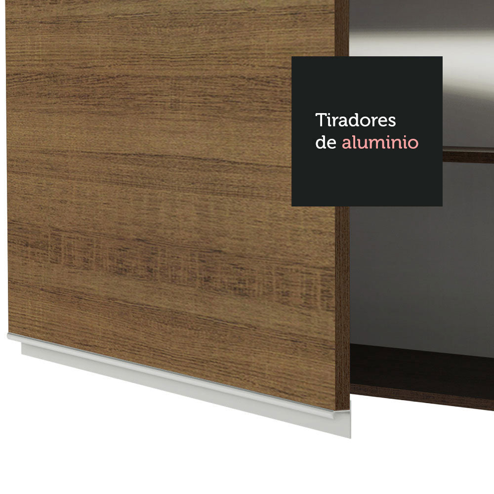 Gabinete Superior 150 cm 2 Puertas y 2 Nichos Glamy Marrón