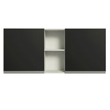 Gabinete Superior 150 cm 2 Puertas 2 Nichos Glamy Blanco/Negro