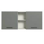 Gabinete Superior 150 cm 2 Puertas 2 Nichos Blanco/Gris Agata Madesa