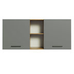 Gabinete Superior 150 cm 2 Puertas 2 Nichos Marrón/Gris Agata Madesa