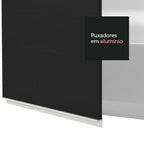 Gabinete Superior 70 cm 2 Puertas Blanco/Negro Glamy Madesa