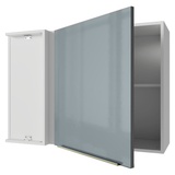 Gabinete Superior de Esquina 1 Puerta Blanco/Gris Lux Madesa