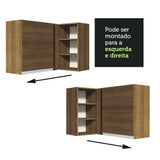 Gabinete Superior de Esquina 1 Puerta 60 cm de Profundidad Glamy Marrón