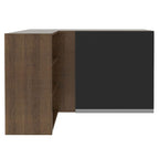 Gabinete Superior Esquinero 166 cm 1 Puerta 3 Nichos Marrón/Negro Glamy Madesa