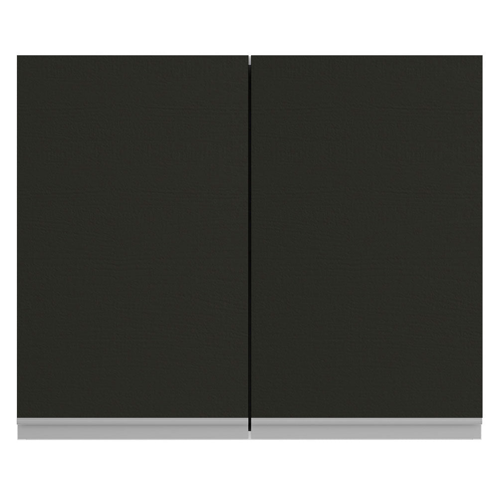 Gabinete Superior 80 cm 2 Puertas Glamy Blanco/Negro