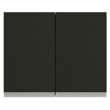 Gabinete Superior 80 cm 2 Puertas Glamy Blanco/Negro