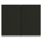 Gabinete Superior 80 cm 2 Puertas Marrón/Negro Glamy Madesa