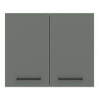 Gabinete Superior 80 cm 2 Puertas Blanco/Gris Agata Madesa