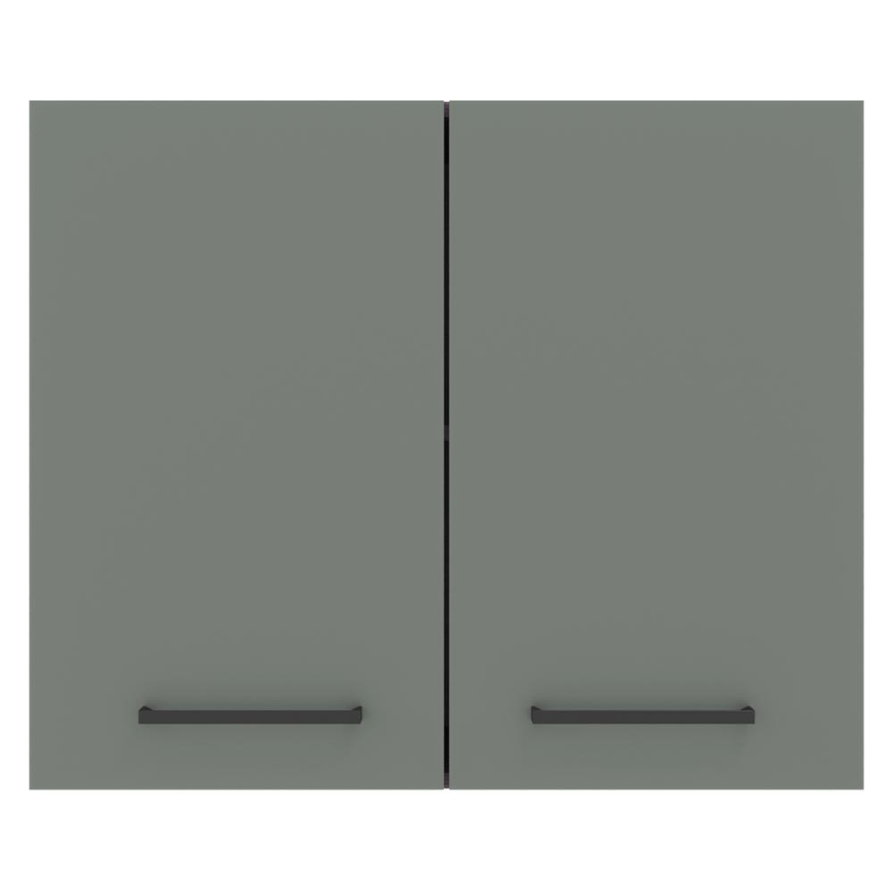 Gabinete Superior 80 cm 2 Puertas Marrón/Gris Agata Madesa