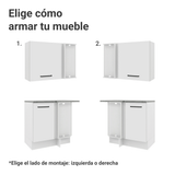 Cocina Integral Esquinera 399cm Blanco Agata 02