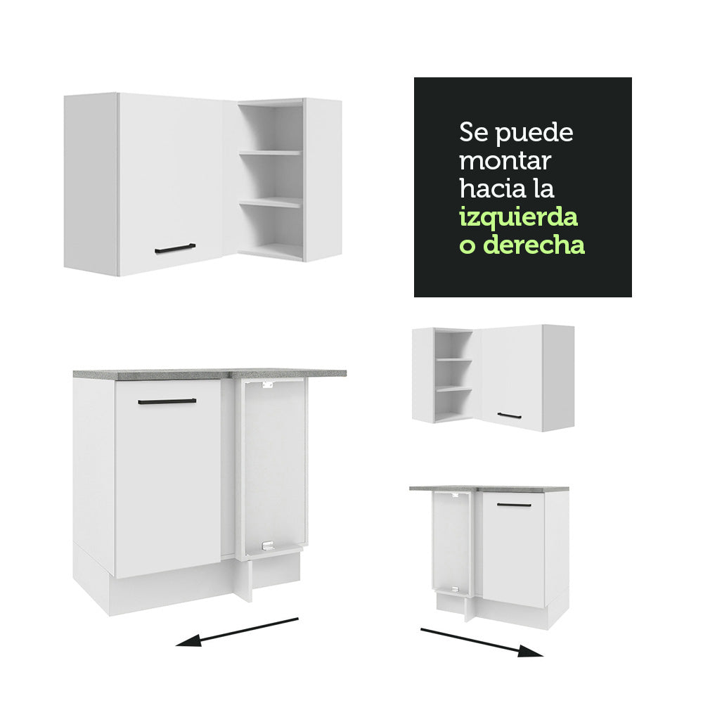 Cocina Integral Esquinera 486 x 60 cm Agata Blanco 01