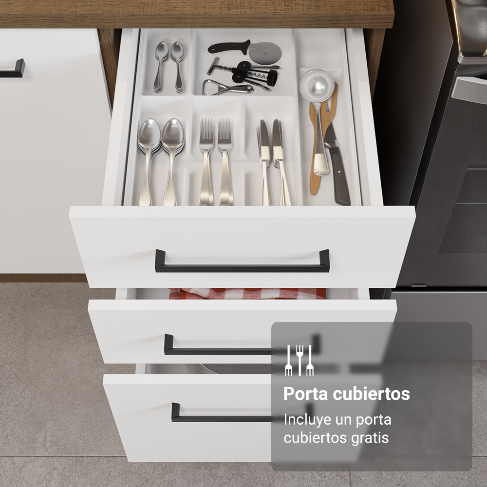Cocina Integral 549cm Marrón/Blanco Agata 01