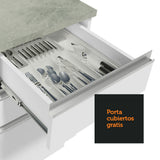 Cocina Integral Esquinera 349cm Blanco Glamy 02