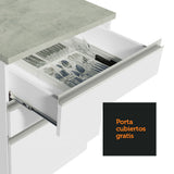 Cocina Integral Esquinera 399cm Blanco Glamy 02