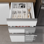 Cocina Integral 549cm Marrón/Blanco Glamy 01