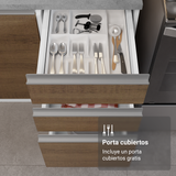 Cocina Integral 549cm Blanco/Marrón Glamy 01