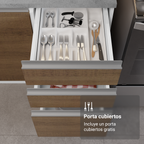 Cocina Integral 549cm Blanco/Marrón Glamy 01