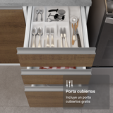 Cocina Integral 549cm Blanco/Marrón Glamy 01