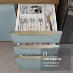 Cocina Integral 566cm Marrón/Gris Lux 01