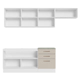 Cocina Integral 260cm Blanco/Crema Agata 02