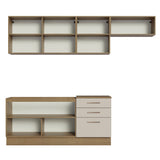 Cocina Integral 260cm Marrón/Crema Agata 02
