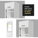 Cocina Integral 270cm Blanco Agata 08