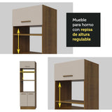 Cocina Integral 310cm Marrón/Crema Agata 01