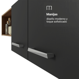 Cocina Integral 196cm Marrón/Negro Aura Madesa 01