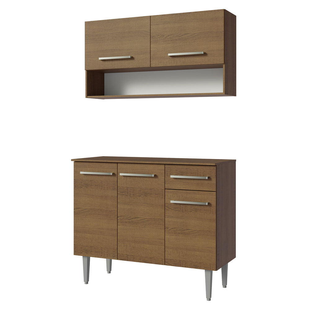 Cocina Integral 105cm Marrón Emilly 03