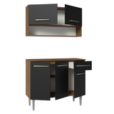 Cocina Integral 105cm Marrón/Negro Emilly 03