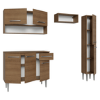 Cocina Compacta 197 cm Marrón Emilly Madesa