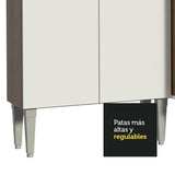 Cocina Integral 229cm sin Fregadero Marrón/Blanco Emilly Pop 02