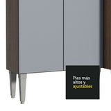 Cocina Integral 229cm Marrón/Gris Emilly Pop 02