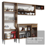 Cocina Integral 229cm con Fregadero Marrón/Negro Emilly 10