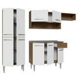 Cocina Integral 229cm con Fregadero Marrón/Blanco Emilly 12