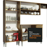 Cocina Integral 229cm con Fregadero Marrón/Gris Emilly 12