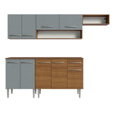 Cocina Compacta 229cm Marrón/Gris Emilly 15