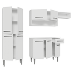 Cocina Compacta 229 cm Blanco Emilly Madesa