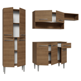 Cocina Compacta 229 cm Emilly Marrón 016