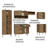 Cocina Integral 293cm con Fregadero Marrón Emilly 08