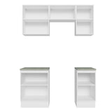 Cocina Compacta 160cm Blanco/Marrón Glamy 07